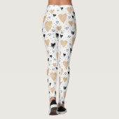 Met de hand getekende harten leggings (Achterkant)