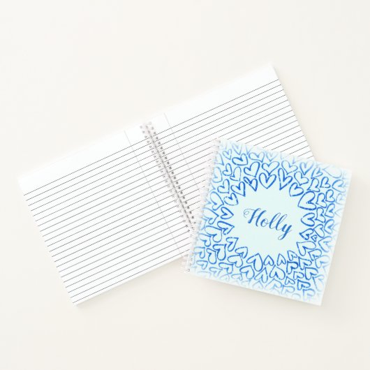 Met de hand getekende harten Persoonlijke laptop Notitieboek (Binnen)