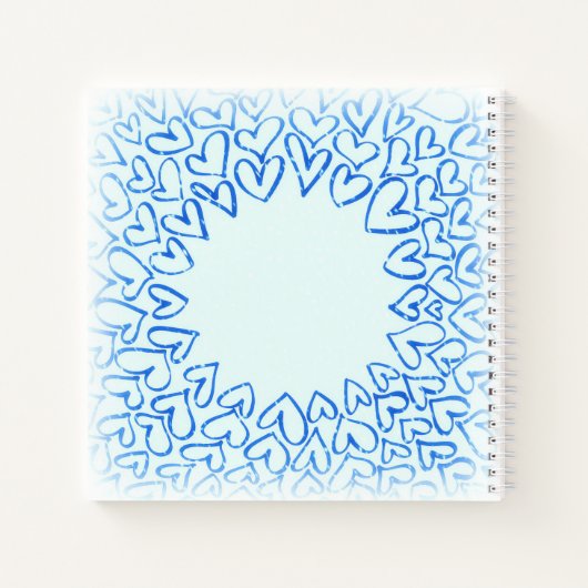 Met de hand getekende harten Persoonlijke laptop Notitieboek (Achterkant)