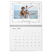 Met de hand getekende hartjes script 17 foto colla kalender (Jan 2027)