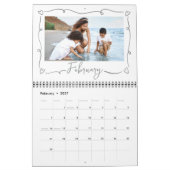 Met de hand getekende hartjes script 17 foto colla kalender (Feb 2027)
