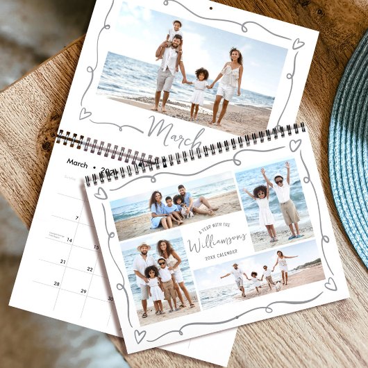 Met de hand getekende hartjes script 17 foto colla kalender