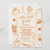 Met de Hand Getekende Herfst Festival Uitnodiging (Voorkant)