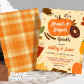 Met de Hand Getekende Herfst Pompoen Donuts Luier  Kaart