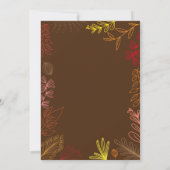 Met de hand getekende herfstbladeren Thanksgiving- Kaart (Achterkant)