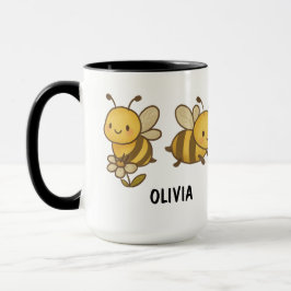 Met de Hand Getekende Hommels Aangepaste Cute Mok