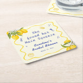 Met de Hand Getekende Hoofd Squeeze Bruidsdouche C Kartonnen Onderzetters (Schuin)