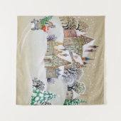 Met de hand getekende illustratie met winterlandsc wandkleed (Voorkant (horizontaal))