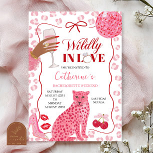 Met de Hand Getekende Illustratie Roze Bachelorett Kaart