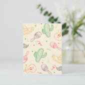 met de hand getekende illustratie van Cinco de May Briefkaart (Staand voorkant)