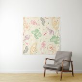 met de hand getekende illustratie van Cinco de May Wandkleed (In Situ (horizontaal))