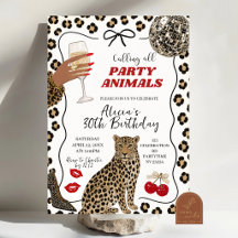 Met de hand getekende illustratie Wilde Feest Dier