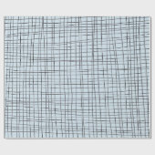 Met de hand getekende instripnetlijnen zwart en bl cadeaupapier (Vlak)