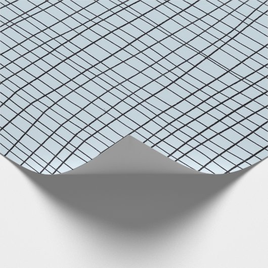 Met de hand getekende instripnetlijnen zwart en bl cadeaupapier (Hoek)