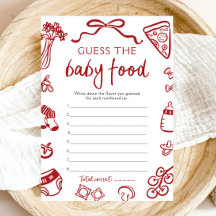 Met de hand getekende Italiaanse baby shower raad 