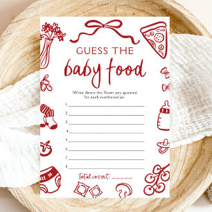Met de hand getekende Italiaanse baby shower raad Kaart