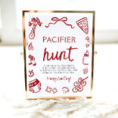 Met de hand getekende Italiaanse speen zoektocht b Poster