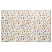 Met de hand getekende kerst bos stof (Fat Quarter)