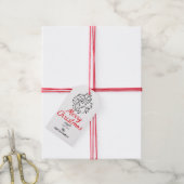 Met de hand getekende Kerst cadeau met persoonlijk Cadeaulabel (Met Touw)