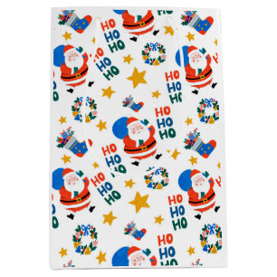 Met de Hand Getekende Kerst Crayon Stijl, Kinderen Medium Cadeauzakje