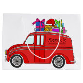 Met de hand getekende kerst groot cadeauzakje (Achterkant)