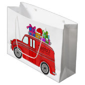 Met de hand getekende kerst groot cadeauzakje (Voorkant Gekanteld)