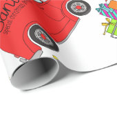 Met de hand getekende kerstauto cadeaupapier (Rol Hoek)