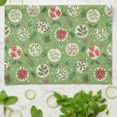 Met de Hand Getekende Kerstbal Keukenhanddoek (Gevouwen)