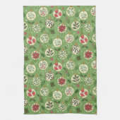 Met de Hand Getekende Kerstbal Keukenhanddoek (Verticaal)