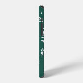 Met de hand getekende kerstbomen, winterpatroon. iPhone hoesje (Linkerkant)