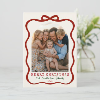 Met de hand getekende Kerstboog Foto Boog Feestdagenkaart