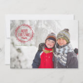 Met de hand getekende kerstfeestdag fotokaart feestdagenkaart (Voorkant)