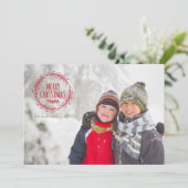 Met de hand getekende kerstfeestdag fotokaart feestdagenkaart (Staand voorkant)