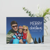 Met de hand getekende kerstfeestdag fotokaart feestdagenkaart (Staand voorkant)