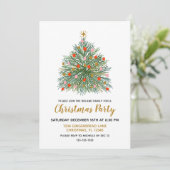 Met de hand getekende kerstfeestdag uit de midden  kaart (Staand voorkant)