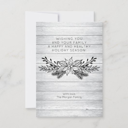 Met de hand getekende kerstfotokaarten bedankkaart (Achterkant)