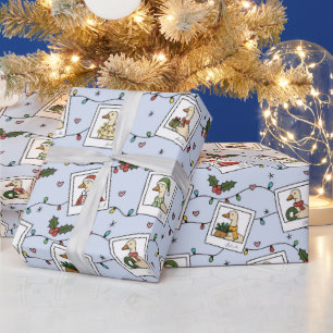 Met de Hand Getekende Kerstganzen - Inpakpapierrol Cadeaupapier