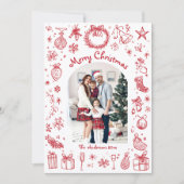 Met de Hand Getekende Kerstkaart (Voorkant)