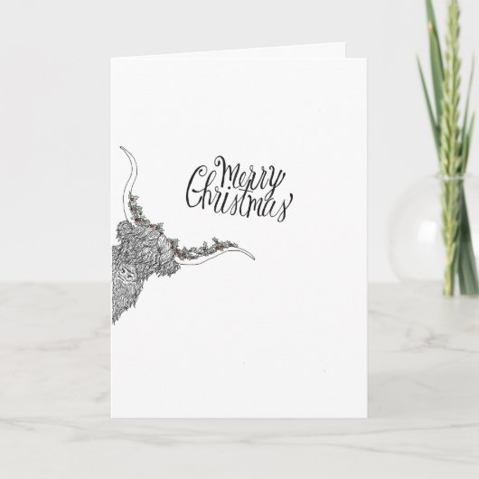 Met de hand getekende kerstkaart kaart (Voorkant)