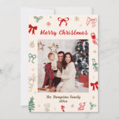 Met de hand getekende kerstkaart kaart (Voorkant)