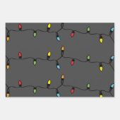 Met de hand getekende kerstlichtstralen inpakpapier vel (Voorkant 3)