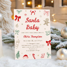 Met de Hand Getekende Kerstman Baby Shower