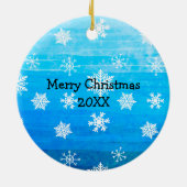 Met de hand getekende Kerstmis Elf Festive Persoon Keramisch Ornament (Achterkant)