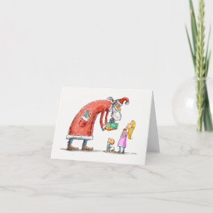 Met de hand getekende Kerstmis van afgelopen feest Feestdagen Kaart