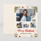 Met de Hand Getekende Kerstmis Vier Foto Collage (Voorkant / Achterkant)