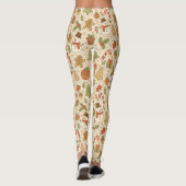 Met de hand getekende kerstpatroon leggings (Achterkant)