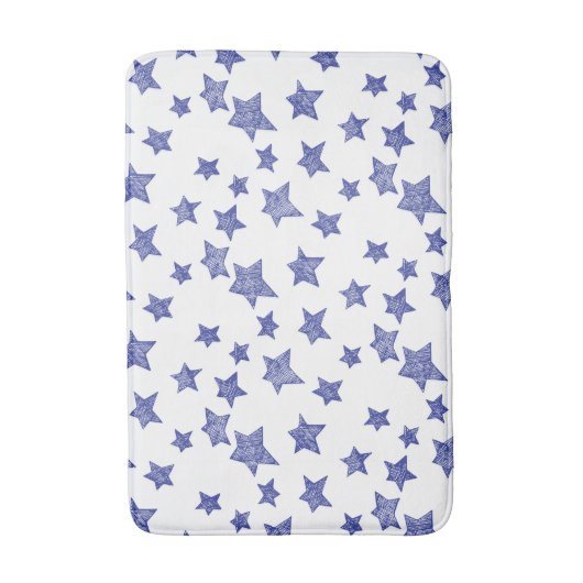 Met de hand getekende kerststerren badmat (Voorkant Verticaal)