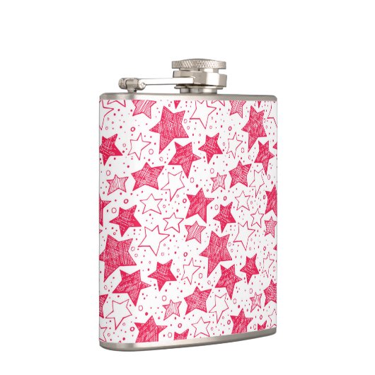 Met de hand getekende kerststerren heupfles (Rechts)