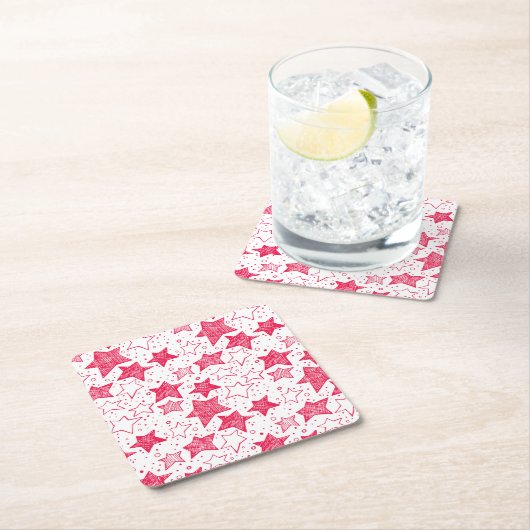 Met de hand getekende kerststerren kartonnen onderzetters (Insitu)