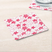 Met de hand getekende kerststerren kartonnen onderzetters (Schuin)